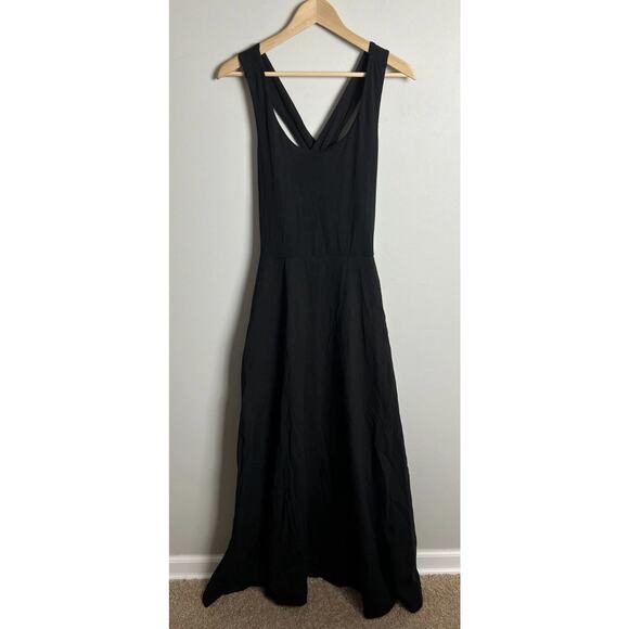 Pact Black Organic Cotton Maxi Dress Sleeveless Scoop Neck Size Large Women’s - Picture 1 of 9